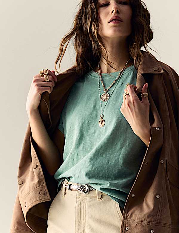 Pure Cotton Round Neck T-Shirt - PT