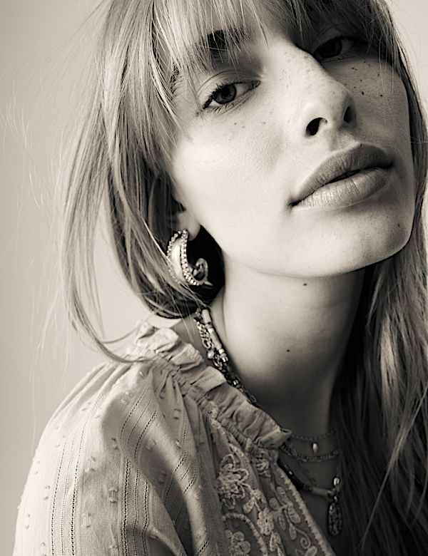 Chemisier 100 % coton brod&eacute; &agrave; boutonspression - LU