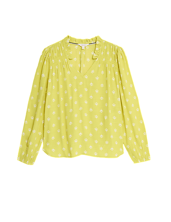 Notch Neck Popover Blouse
