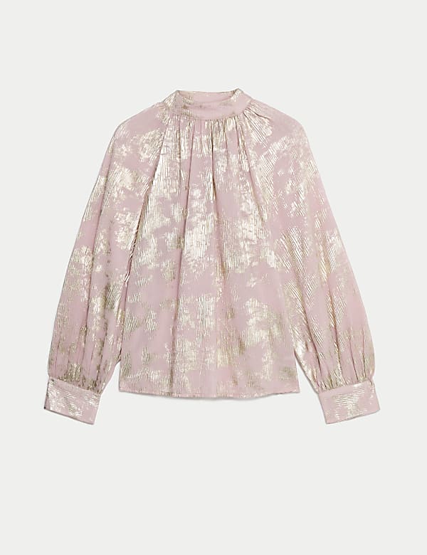 Sparkly High Neck Blouse - TW