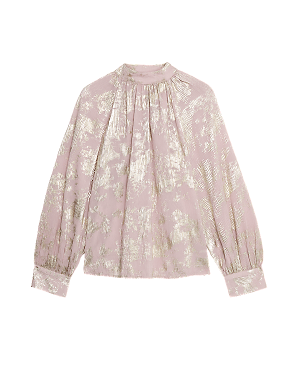 Sparkly High Neck Blouse