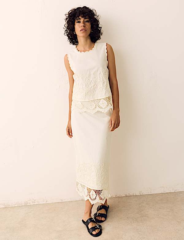 Top sin mangas estilo camisola con cord&oacute;n 100 % algod&oacute;n con bordado - US