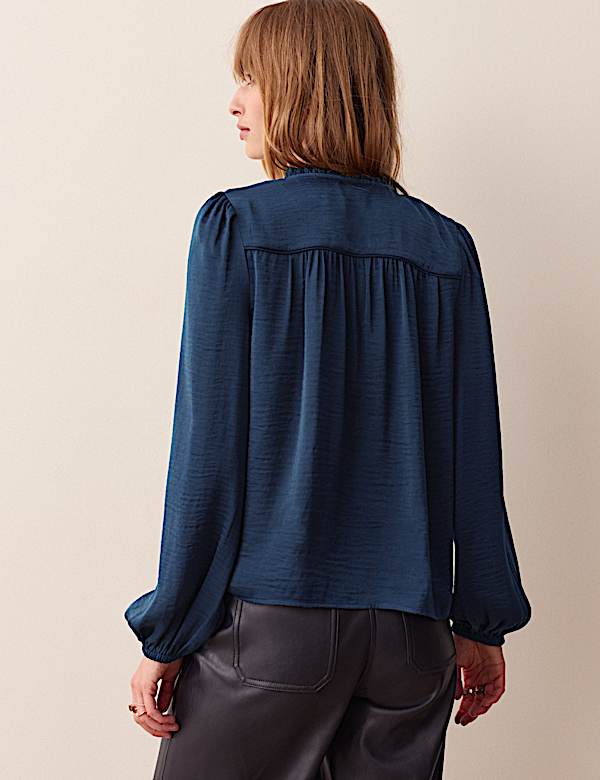 Satin Plisse Blouse - AU