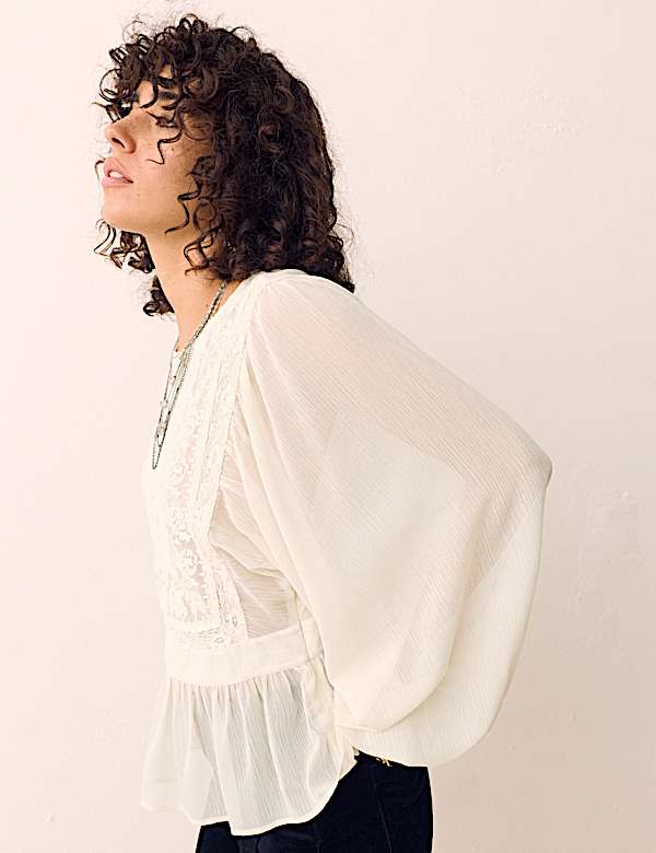 Lace Yoke Blouse - AU