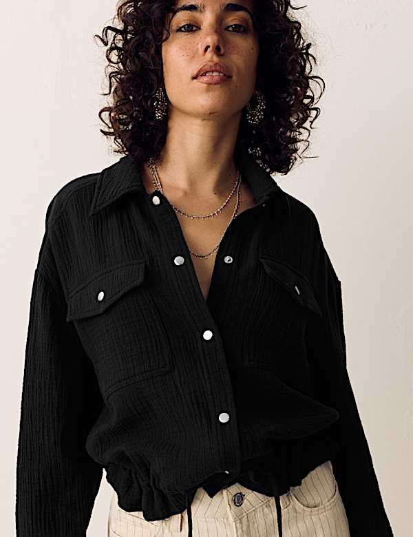 Pure Cotton Double-Cloth Shirt - RS