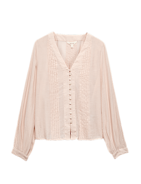Textured V-Neck Blouse