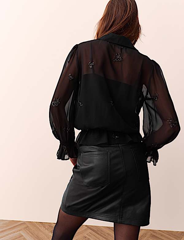 Embellished Beaded Detail Shirt - AU