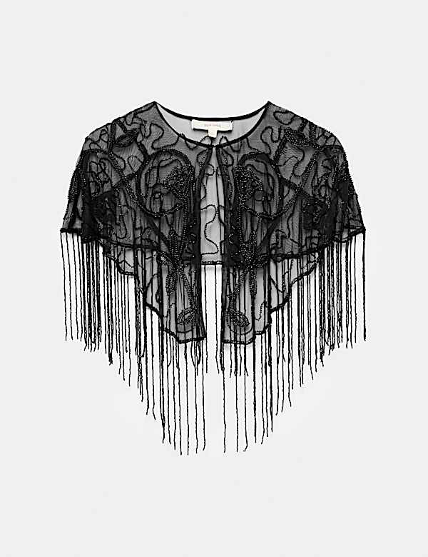 Mesh Beaded Cape - CN
