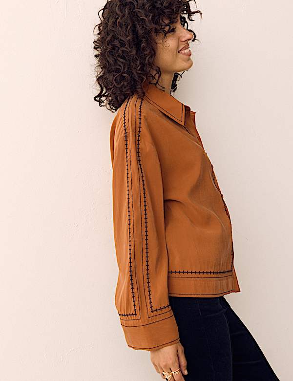 Modal Rich Embroidered Shirt - TW