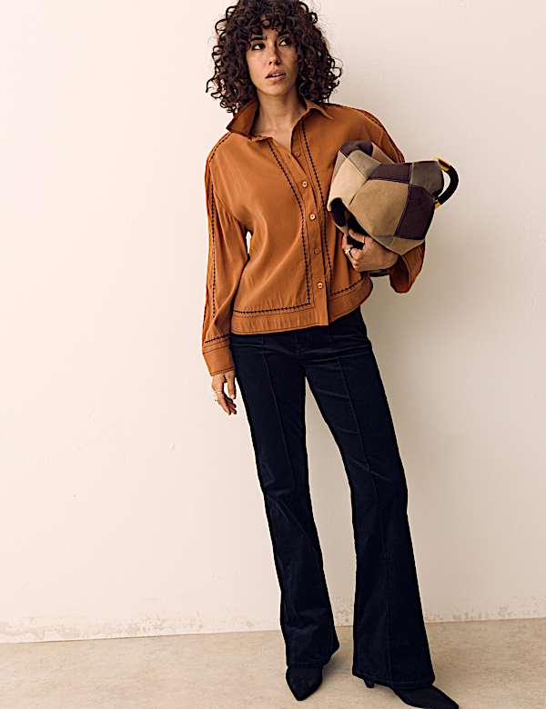 Modal Rich Embroidered Shirt - TW