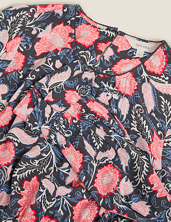 Floral Tie Front Midaxi Relaxed Dress