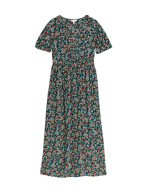 Paisley V-Neck Midaxi Tea Dress