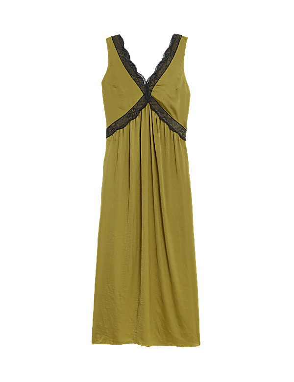 V-Neck Midaxi Slip Dress