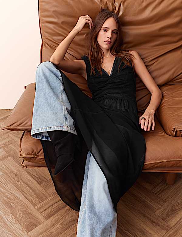 Lace Insert Maxi Dress - AU