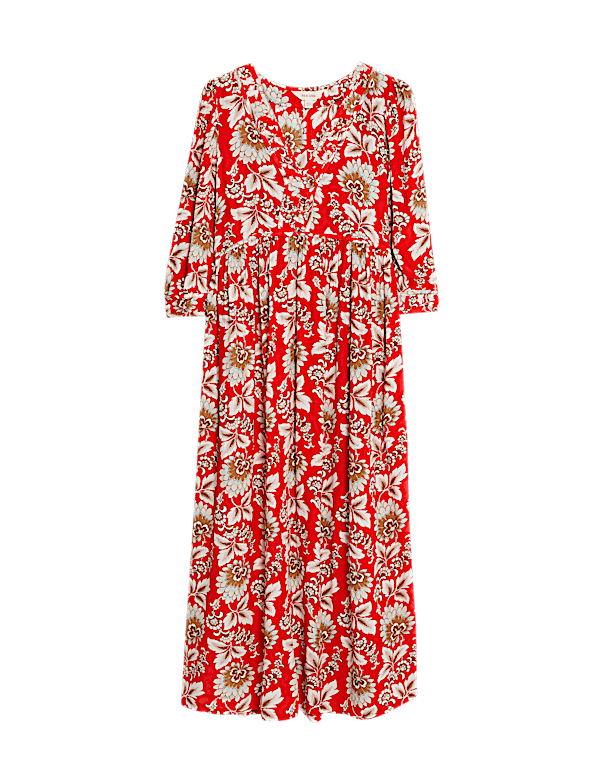 Floral V-Neck Midaxi Tea Dress