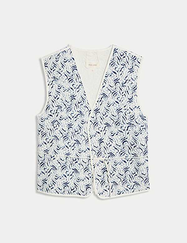 Pure Cotton Printed Quilted Reversible Gilet - AT