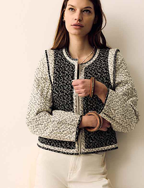 Pure Cotton Printed Quilted Jacket - MX