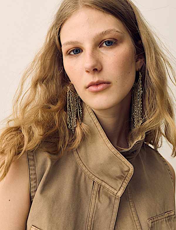 Garment Dyed Tie Waisted Utility Gilet - LU
