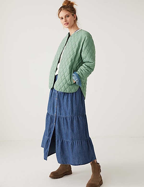 M&s green coat top
