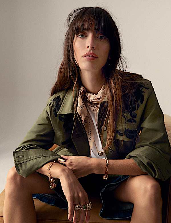 Veste pratique 100 % coton fleuri - FR