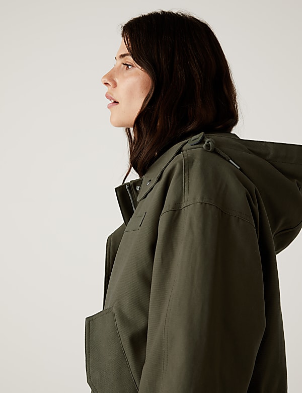 Cotton Rich Hooded Longline Parka