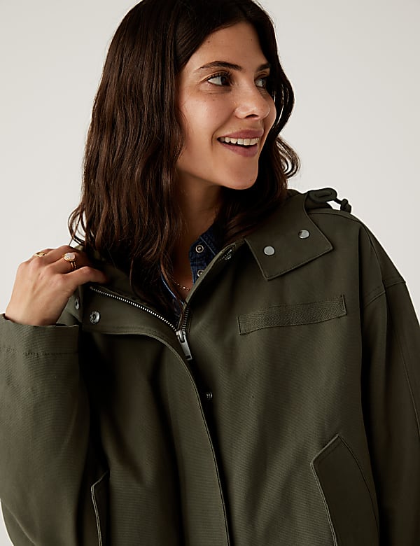 Cotton Rich Hooded Longline Parka