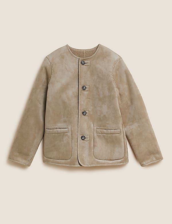 Faux Shearling Textured Reversible Jacket