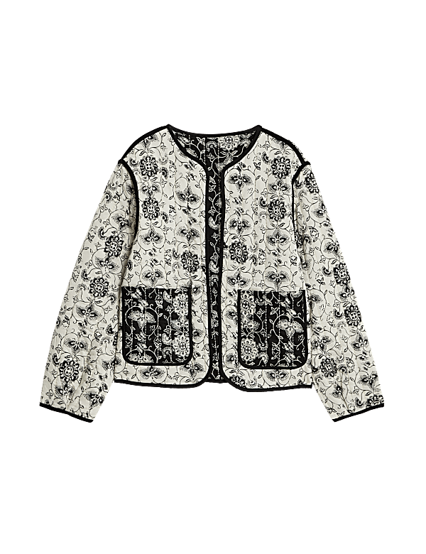 Pure Cotton Printed Quilted Jacket