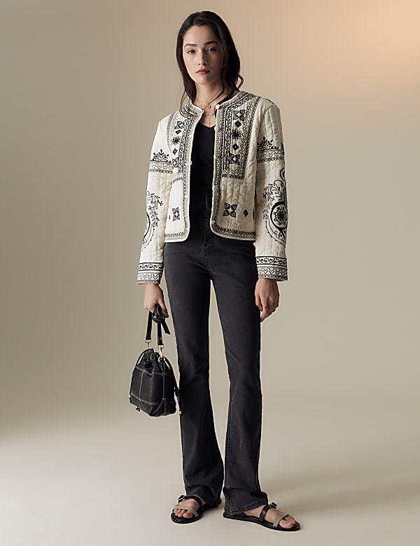 Pure Cotton Embroidered Short Jacket