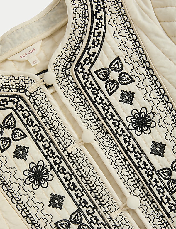 Pure Cotton Embroidered Short Jacket