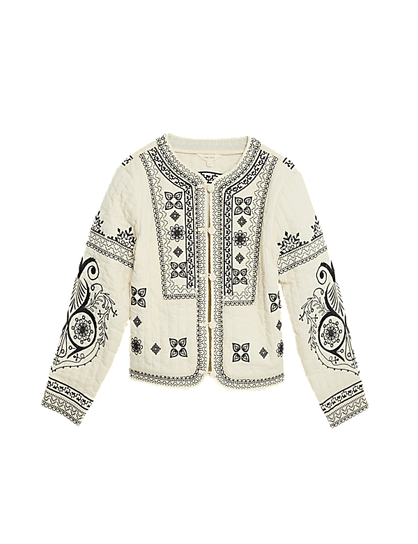 Pure Cotton Embroidered Short Jacket