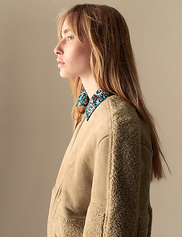 Faux Shearling Textured Jacket - US