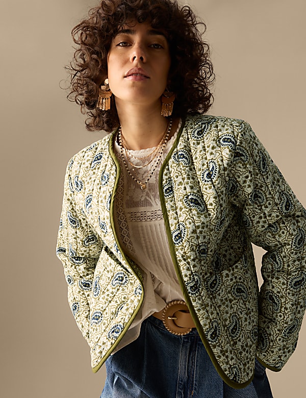 Chaqueta acolchada reversible 100% algod&oacute;n - ES