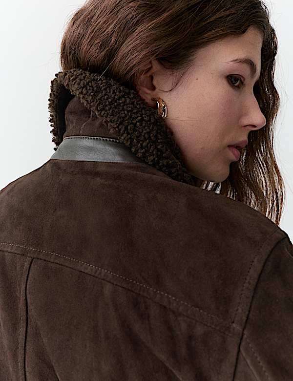 Pure Suede Borg Collared Jacket - FI