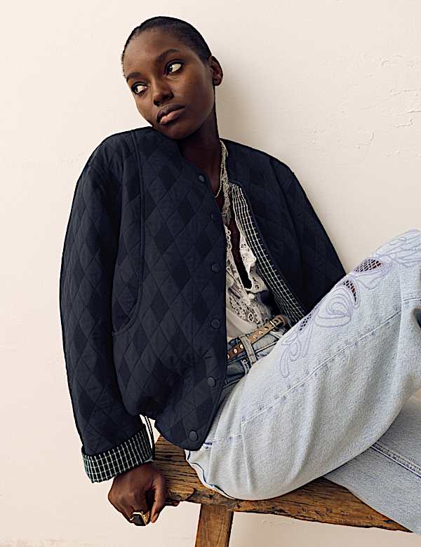 Jacquard Quilted Jacket - AL
