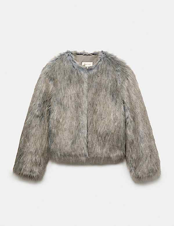 Faux Fur Cropped Jacket - TW