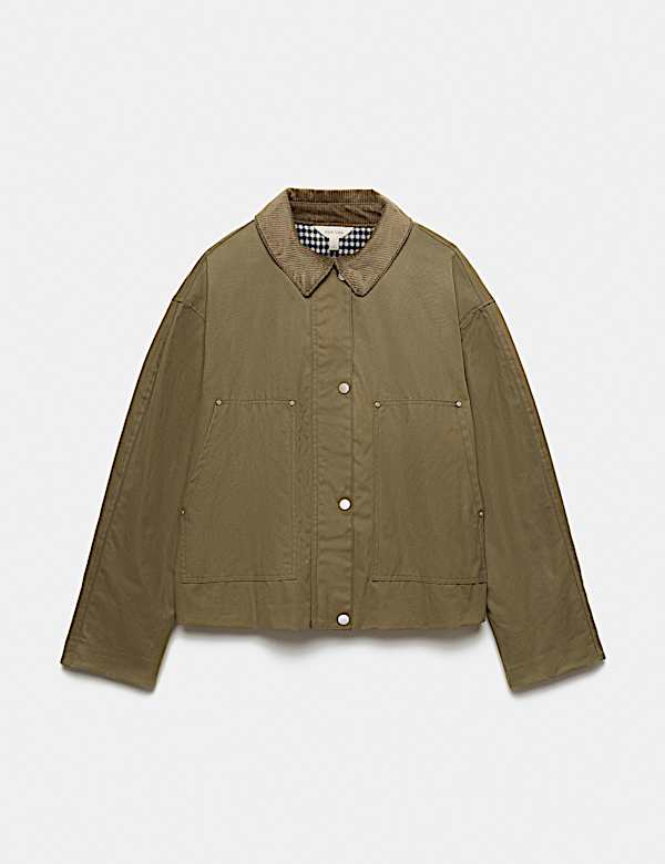 Chaqueta corta con efecto encerado - US