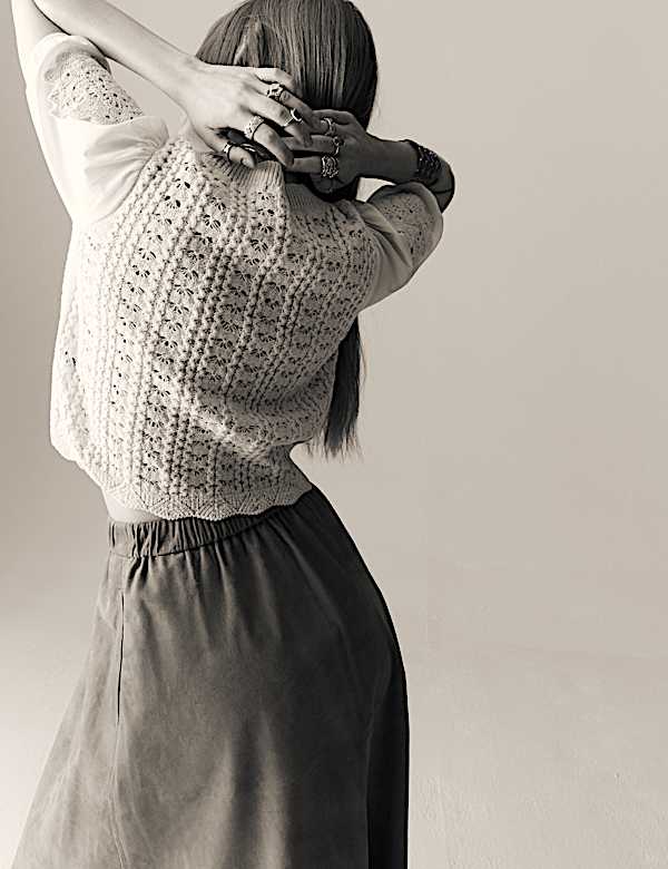 Cotton Rich Knitted Crew Neck Jumper
