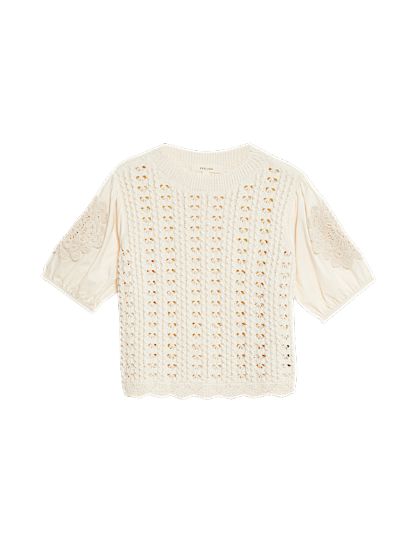 Cotton Rich Knitted Crew Neck Jumper