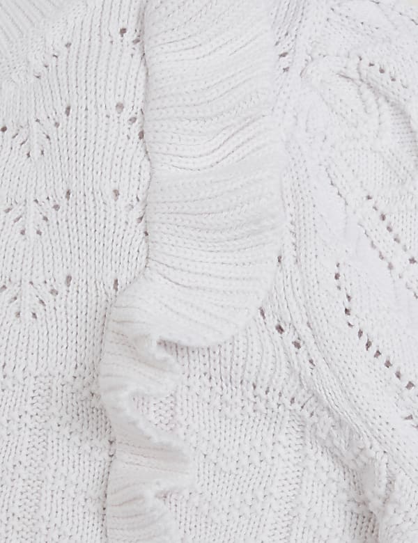 Crew Neck Frill Detail Jumper