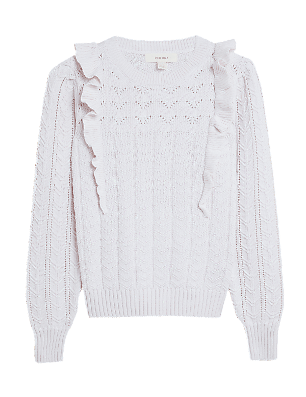Crew Neck Frill Detail Jumper