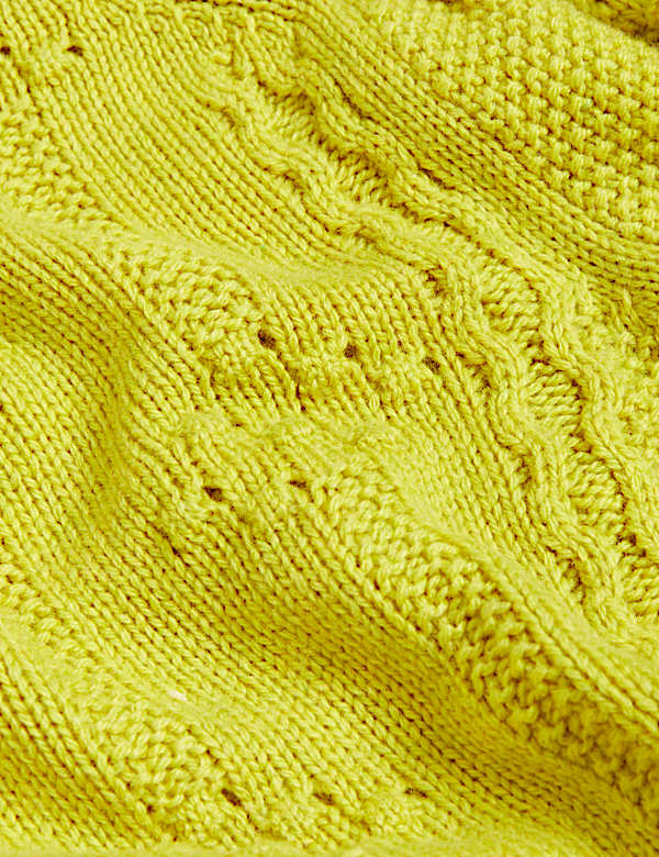 Textured Blouson Sleeve Jumper with Wool