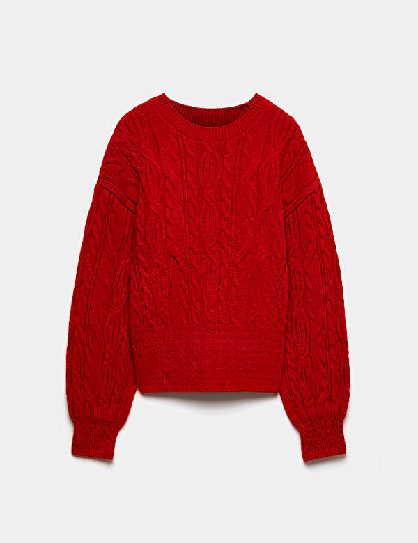 Cable Knit Crew Neck Jumper - CA