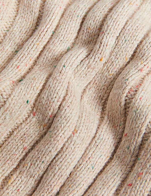 Cotton Rich Ribbed Collared Jumper