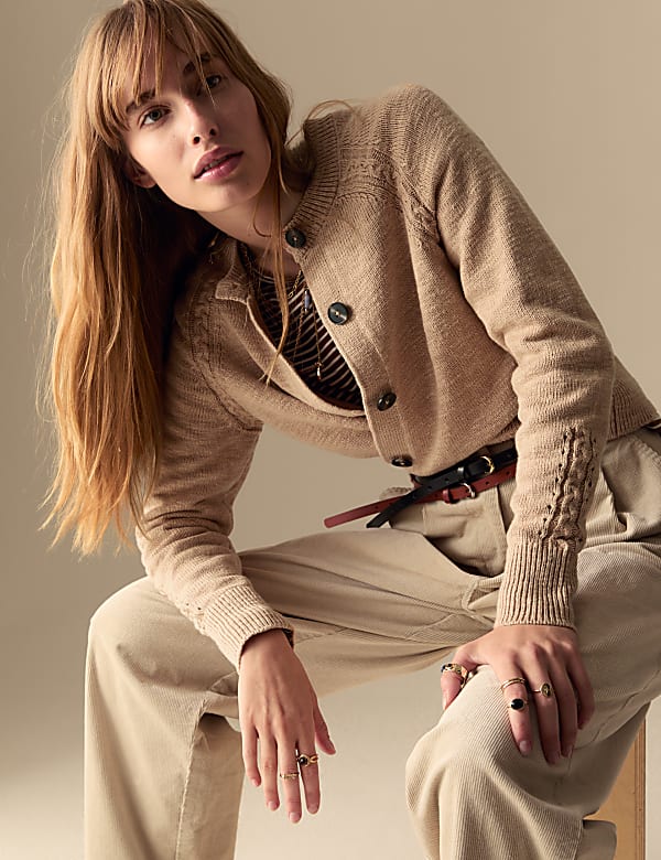 Gilet en coton &agrave; fermeture avant boutonn&eacute;e - BE