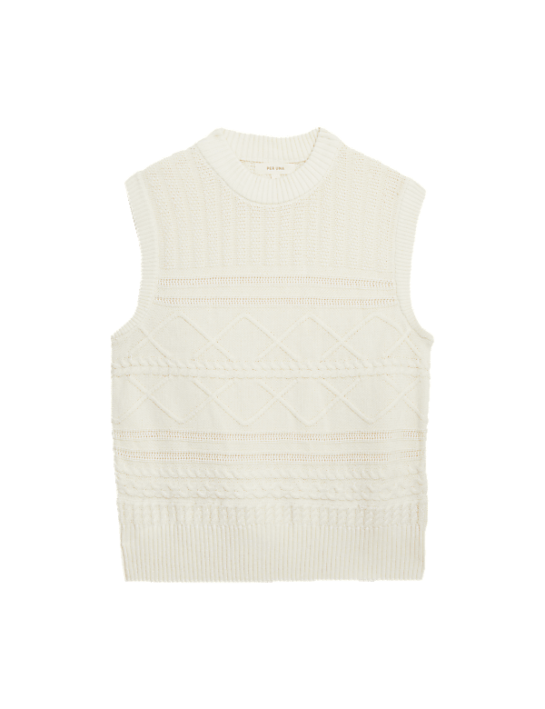 Merino Wool Blend Textured Knitted Vest