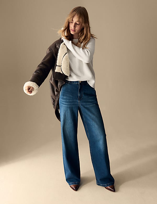 Merino Wool Blend Textured Jumper - BN