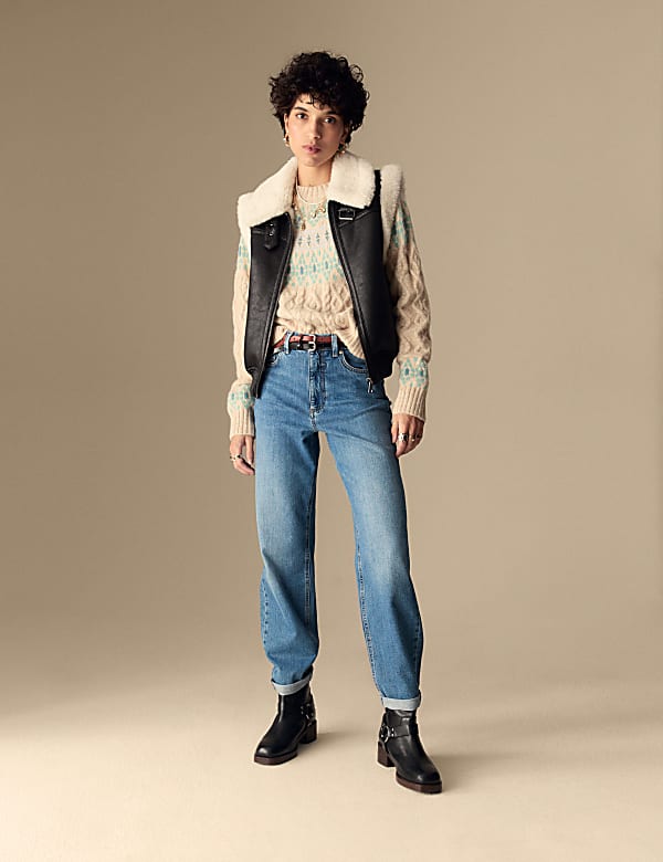 Jumper Fair Isle dengan Wol Merino - ID