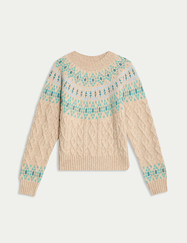 Jumper Fair Isle dengan Wol Merino - ID