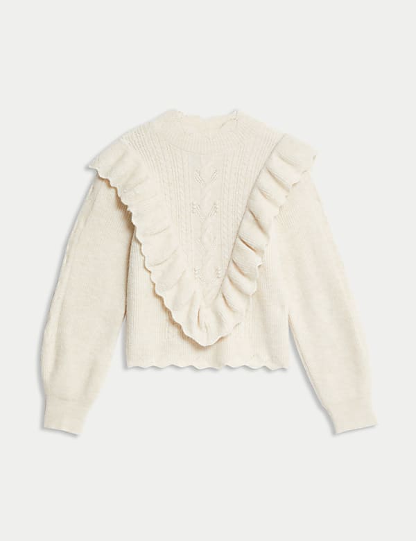 Cable Knit Scallop Edge Jumper - AL